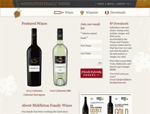 Tablet Screenshot of middletonfamilywines.com